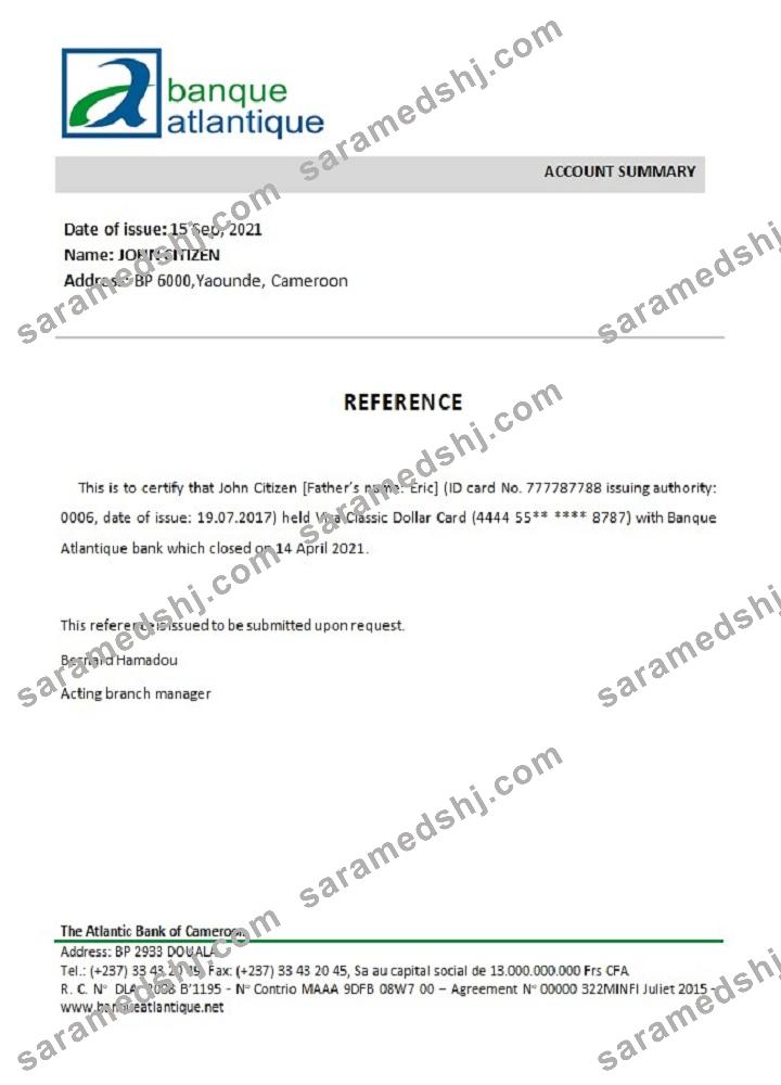 Cameroon_The Atlantic Bank_closure reference